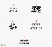 Never give up0